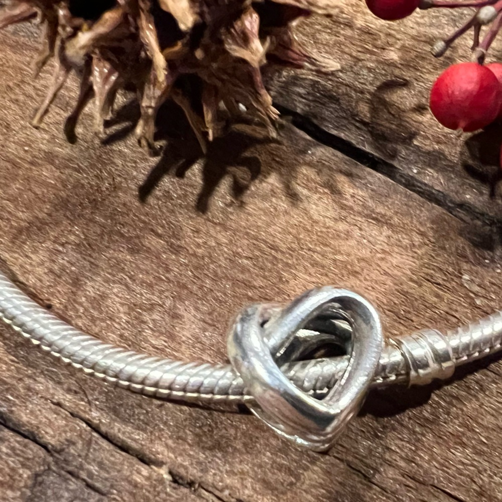 Authentic Pandora Charm Entwined Infinite Hearts Bead Silver Love Family Bond